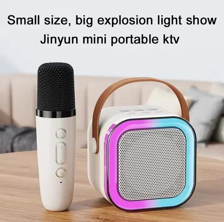 karaoke portable speaker with two mic