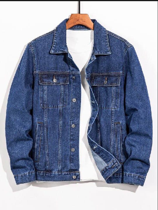 DENIM JEANS JACKET PLUS FREE HAERT PRINTED TSHIRT